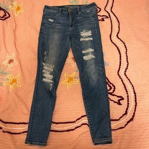 American Eagle Hi-Rise ripped Jegging